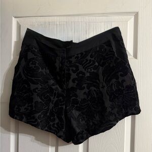 Forever 21 Black Patterned High Waist Shorts